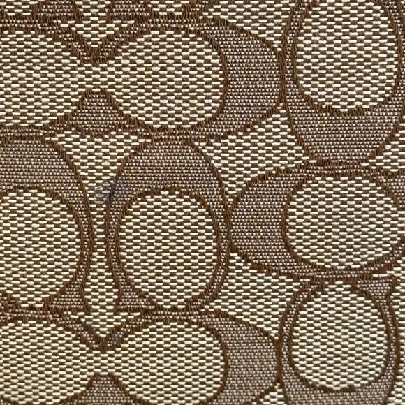 COACH TAYLOR SIGNATURE JACQUARD MONOGRAM CANVAS LEATHER TOTE SHOULDER BAG BROWN - Picture 14 of 15